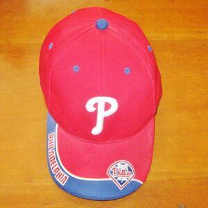 Philadelphia Phillies Red Baseball Cap Twin Enterprise 100% Cotton